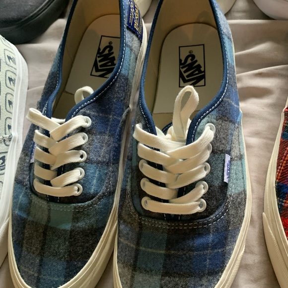 VANS ANAHEIM FACTORY AUTHENTIC 44 DX PENDLETON PLAID IN BLUE - Picture 4 of 4
